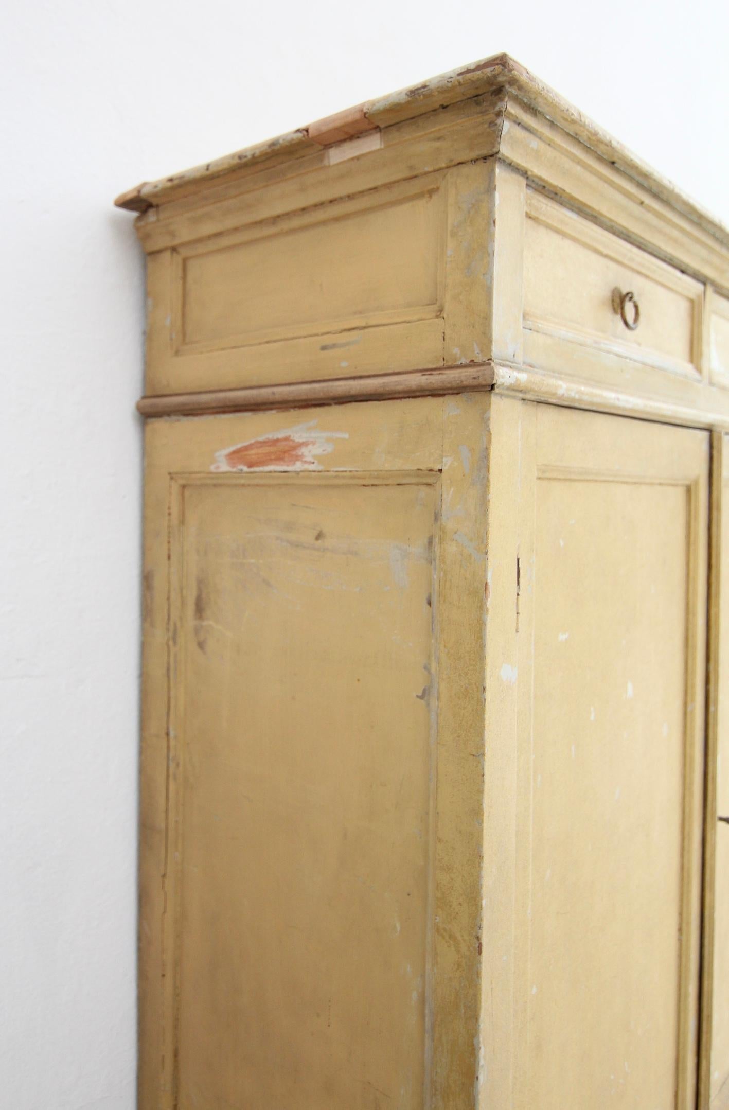 Grand buffet français de la fin du 19e siècle avec peinture d'origine en vente 12