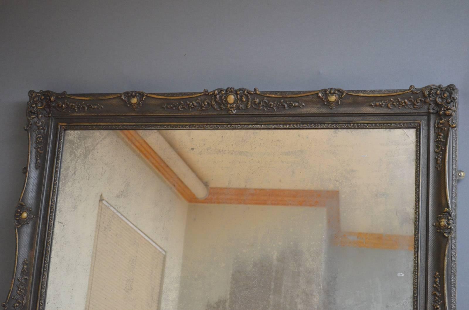 Large Late 19th Century Full Length Mirror 4