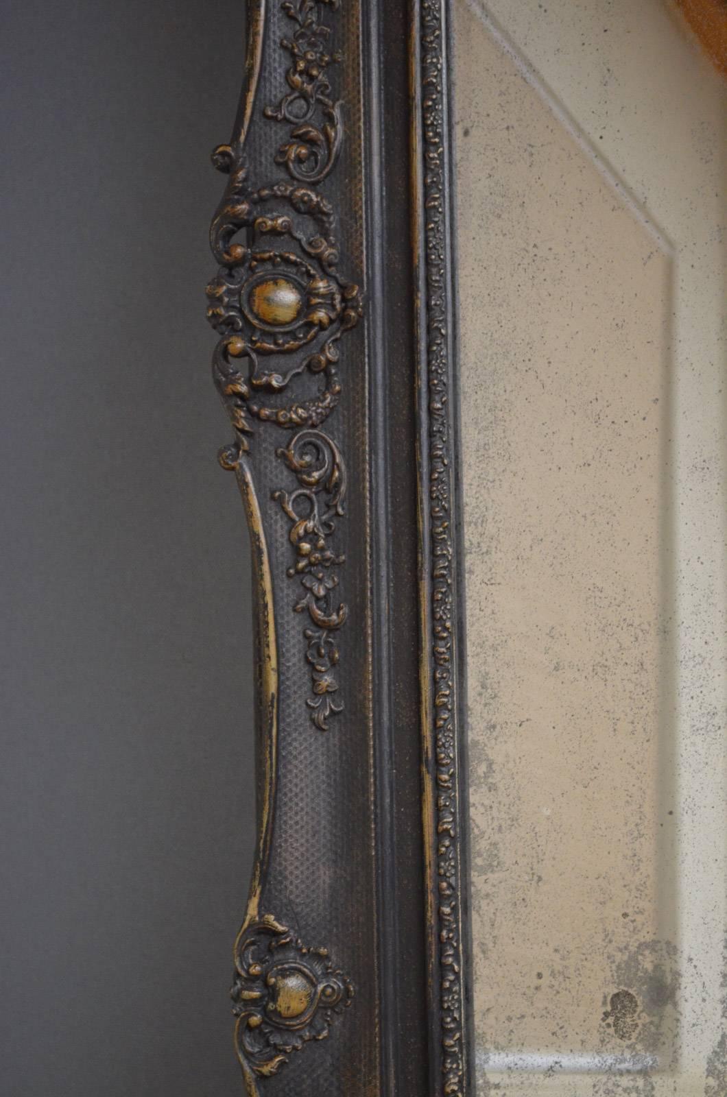 French Large Late 19th Century Full Length Mirror