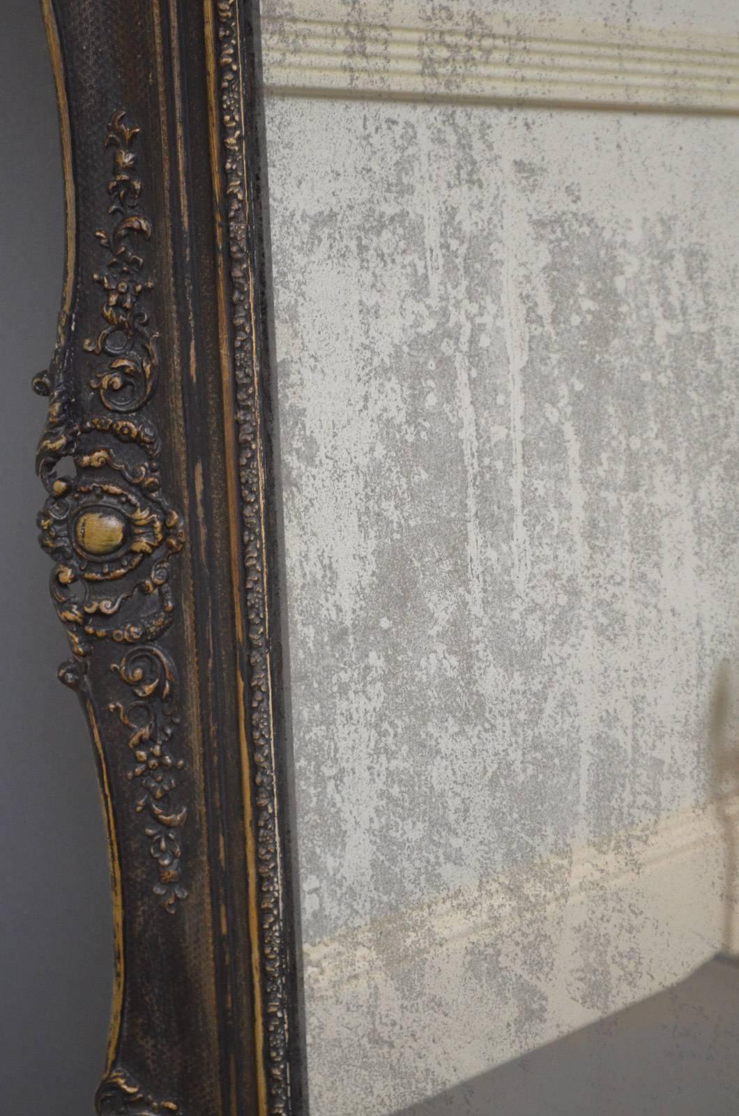 Large Late 19th Century Full Length Mirror In Distressed Condition In Whaley Bridge, GB