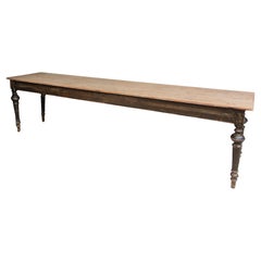 Large Late 19th Century German Gründerzeit Table with Turned Legs