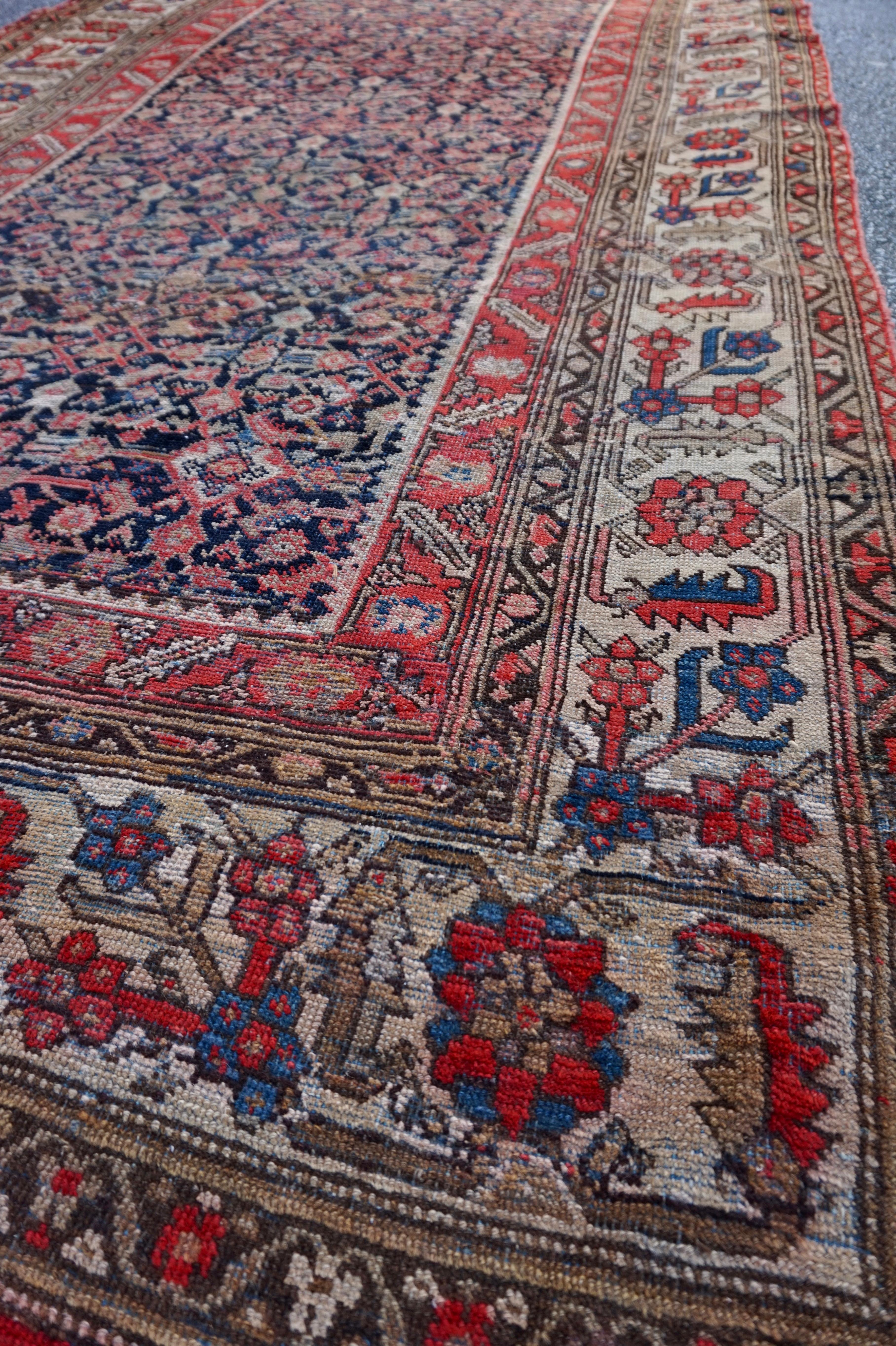 Großer handgeknüpfter Herati-Teppich des späten 19. Jahrhunderts aus dem Nordwesten Kurdistans im Zustand „Gut“ im Angebot in Vancouver, British Columbia