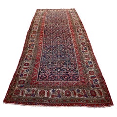 Large Late 19th Century Hand Knotted Herati Design North West Kurdish Rug