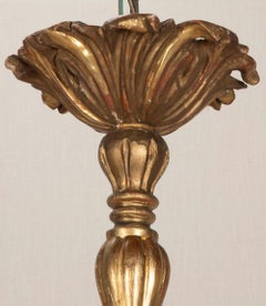 Large Late 19th Century Italian Giltwood Chandelier