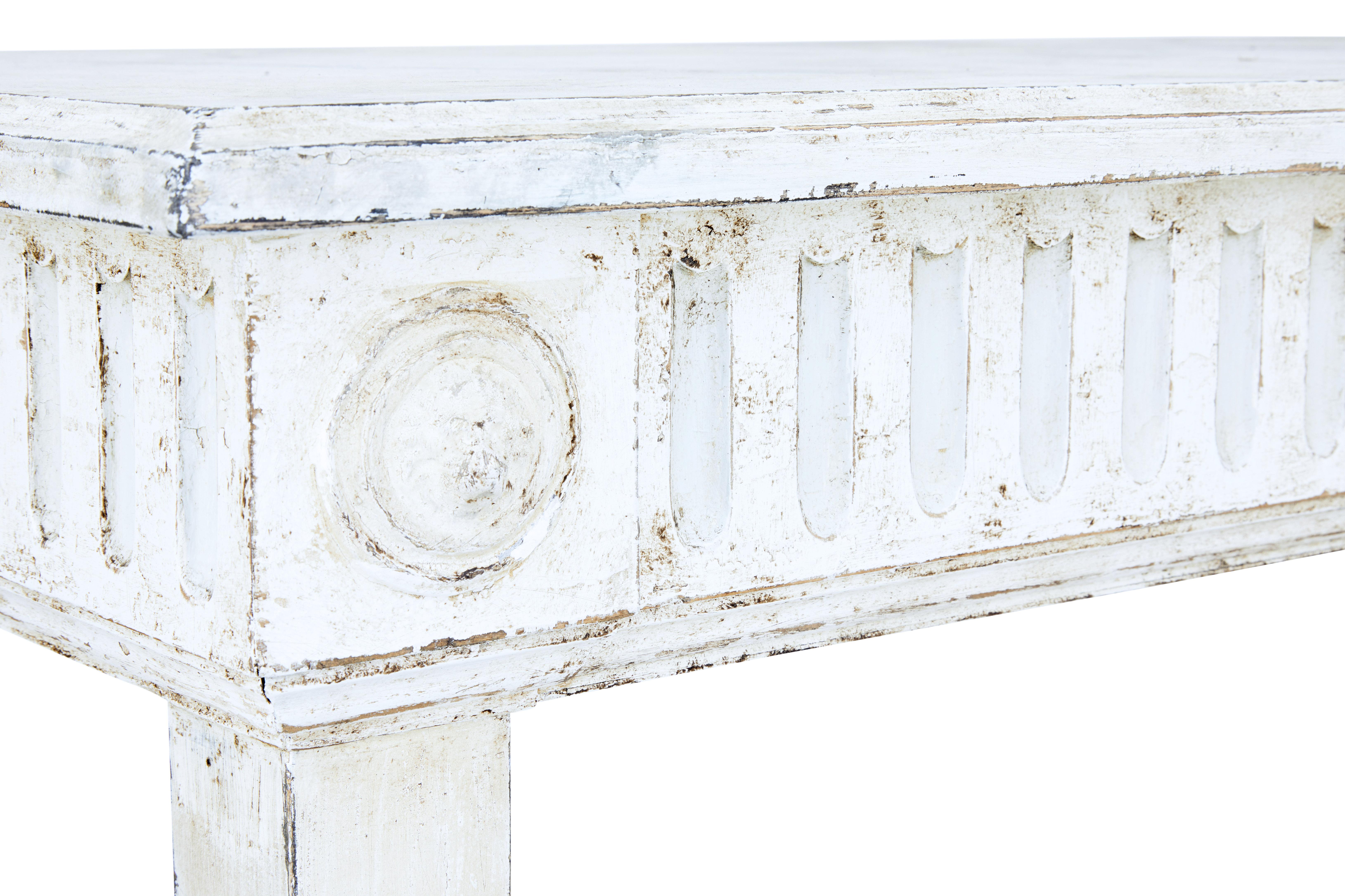 Gustavian Large Late 19th Century Painted Console Table
