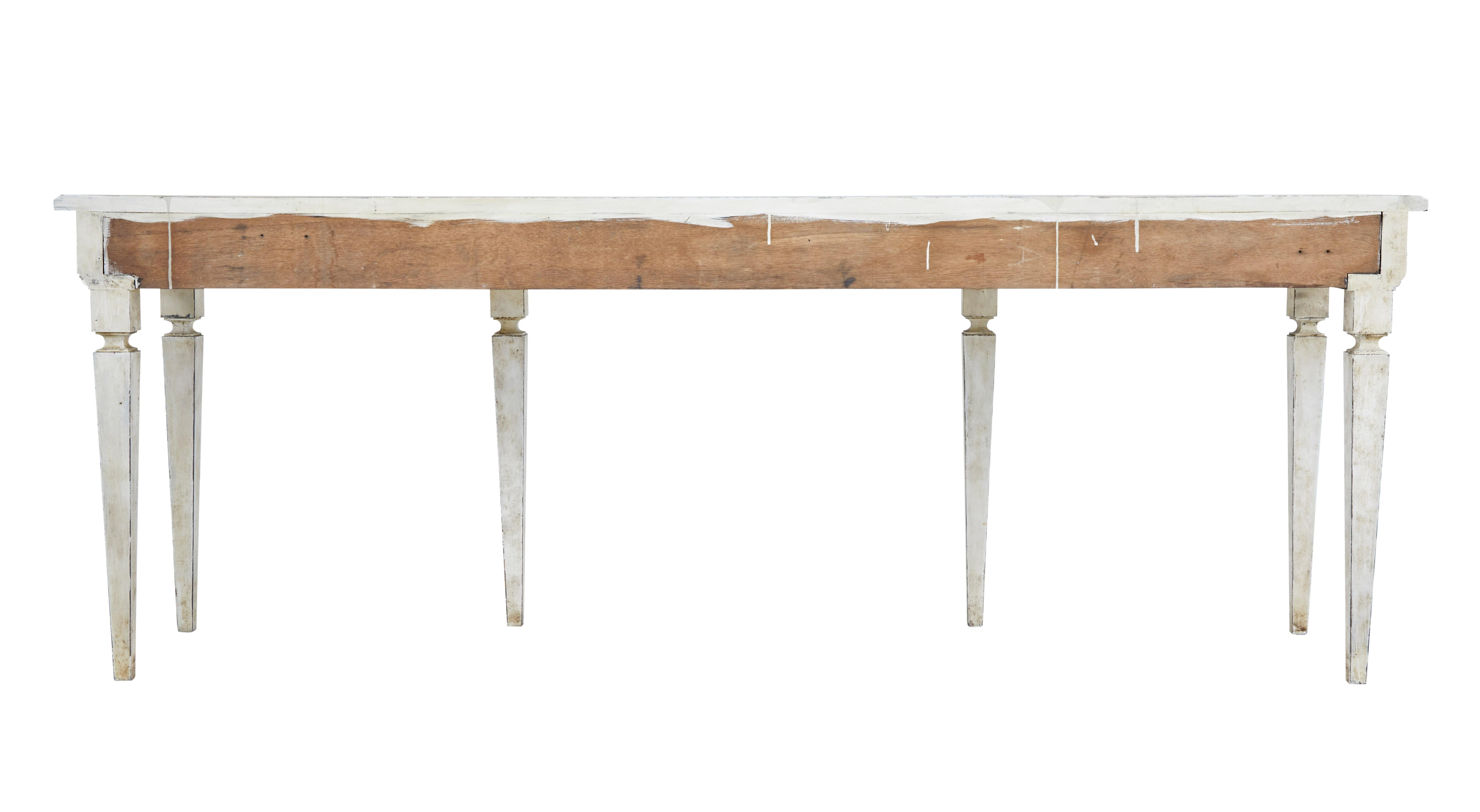 Swedish Large Late 19th Century Painted Console Table