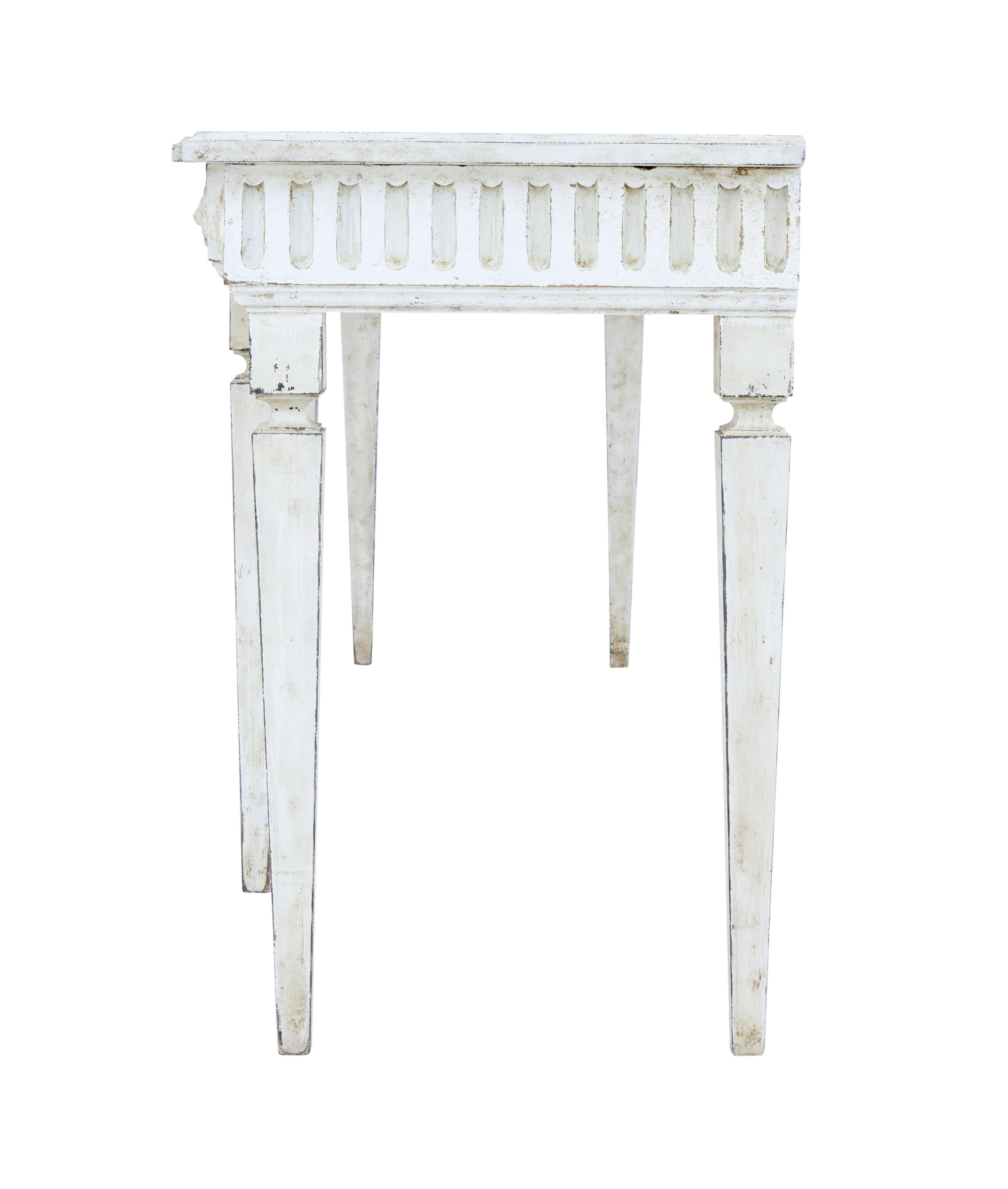 Hand-Painted Large Late 19th Century Painted Console Table