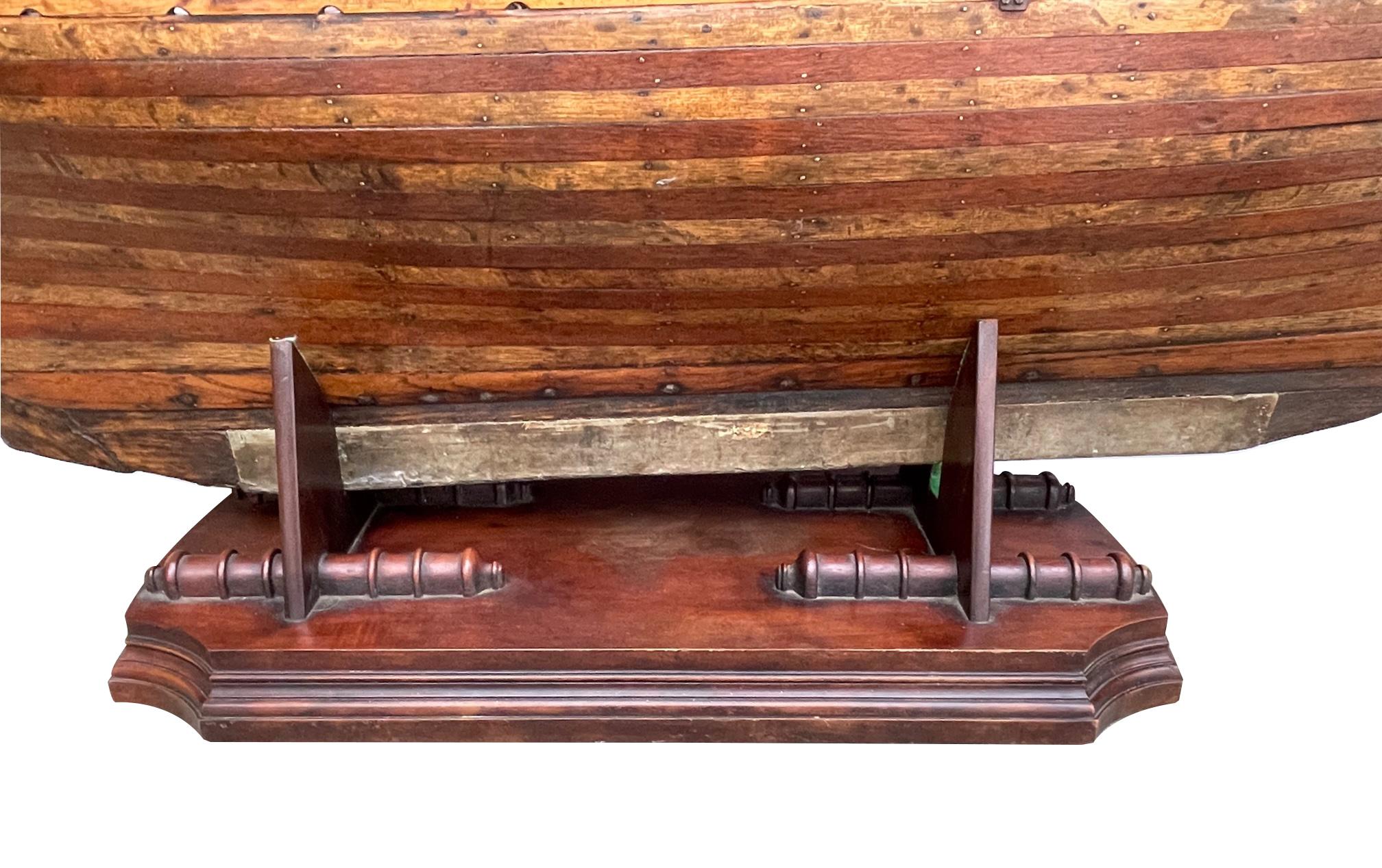 Large Late 19th Century Ship Model or Pond Yacht Hull For Sale 1