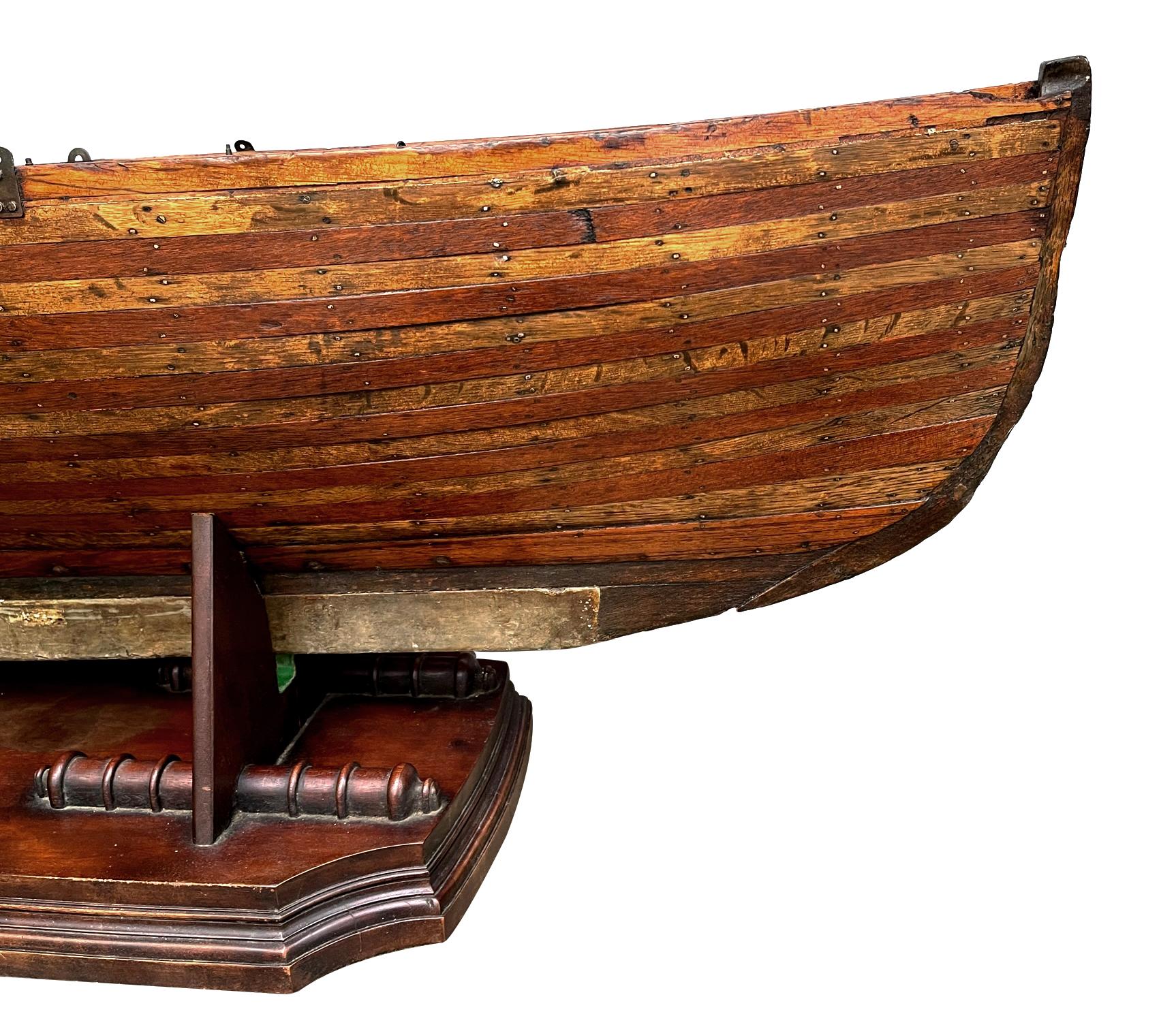 Large Late 19th Century Ship Model or Pond Yacht Hull For Sale 2