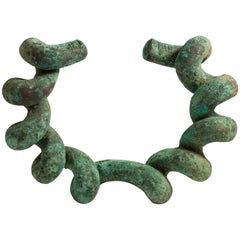 Large Late 19th Century Tribal Coiled Copper Currency, Dogon People, Mali
