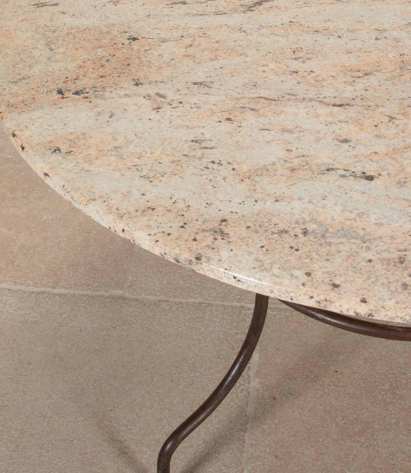 Large Late 19th Century Wrought Iron and Marble Table in vendita 5