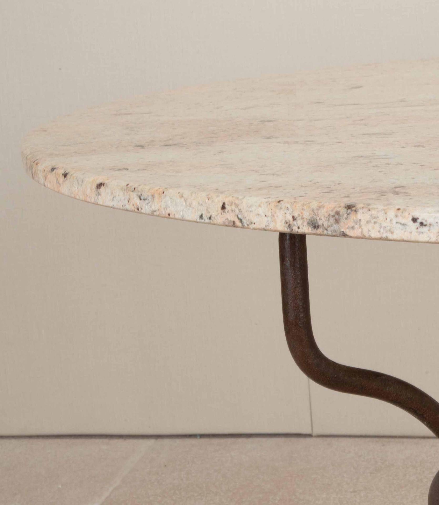 Large Late 19th Century Wrought Iron and Marble Table in vendita 6