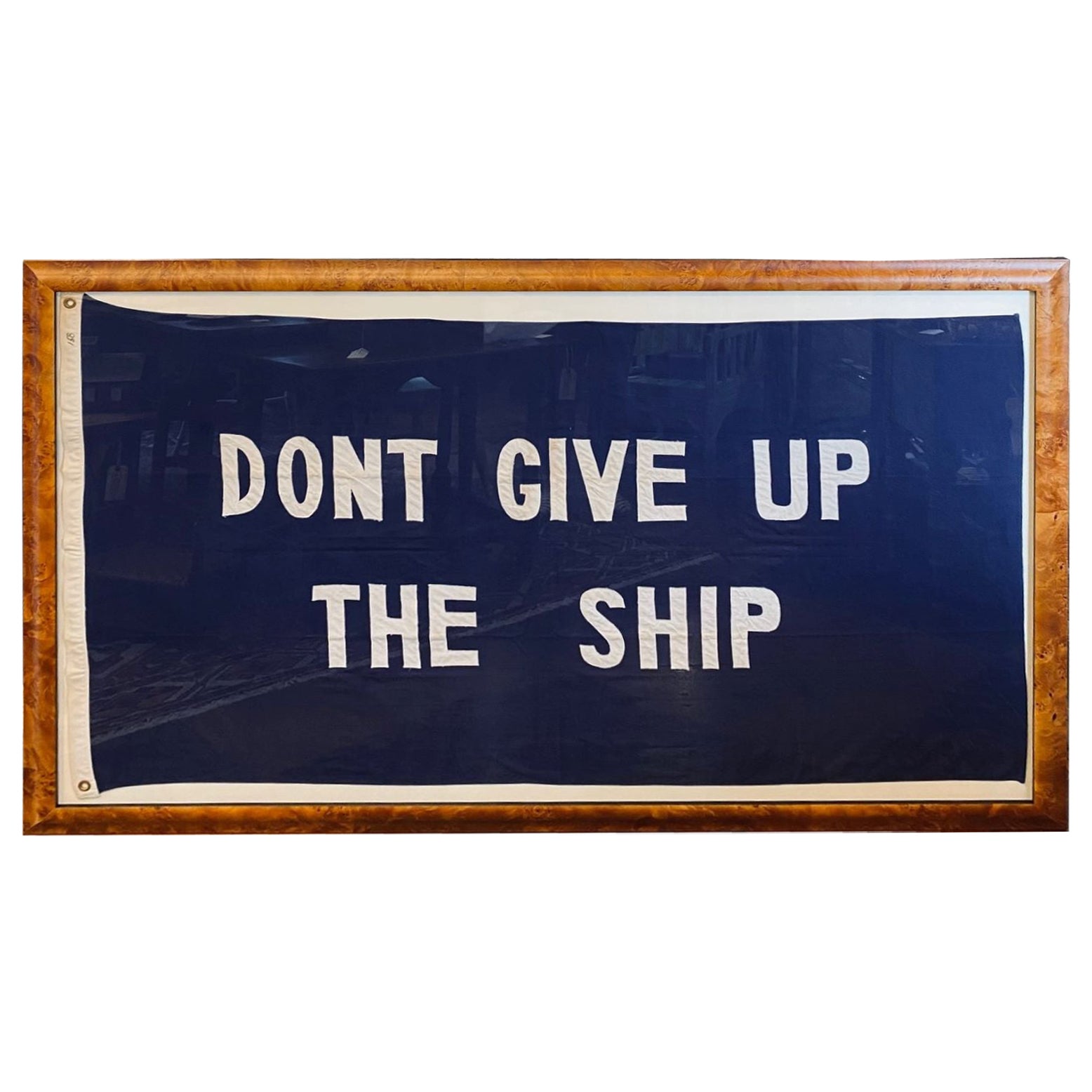 Large Late 19th or Early 20 Century Hand Made Woolen Naval Flag