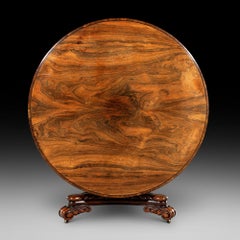 Large Late Regency Circular Rosewood Dining Table