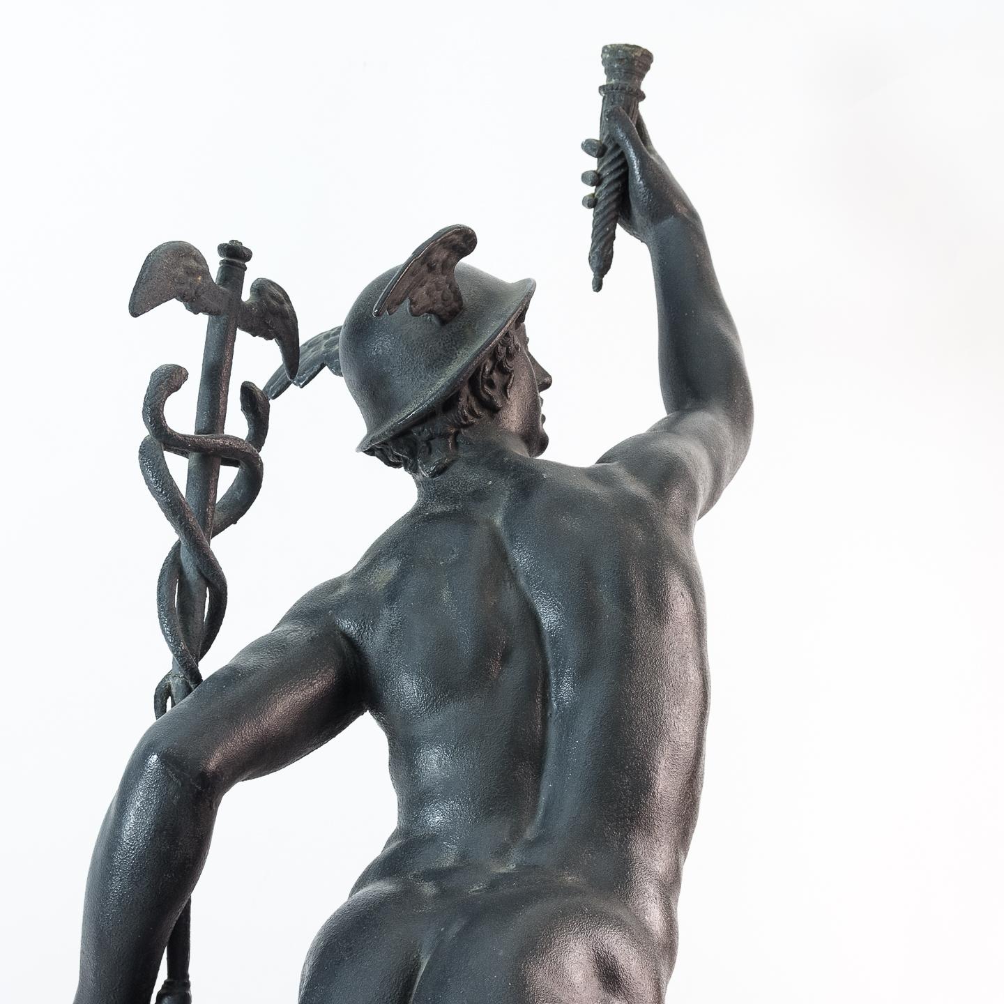 Large Late Victorian Spelter Figure of Mercury In Good Condition In London, GB