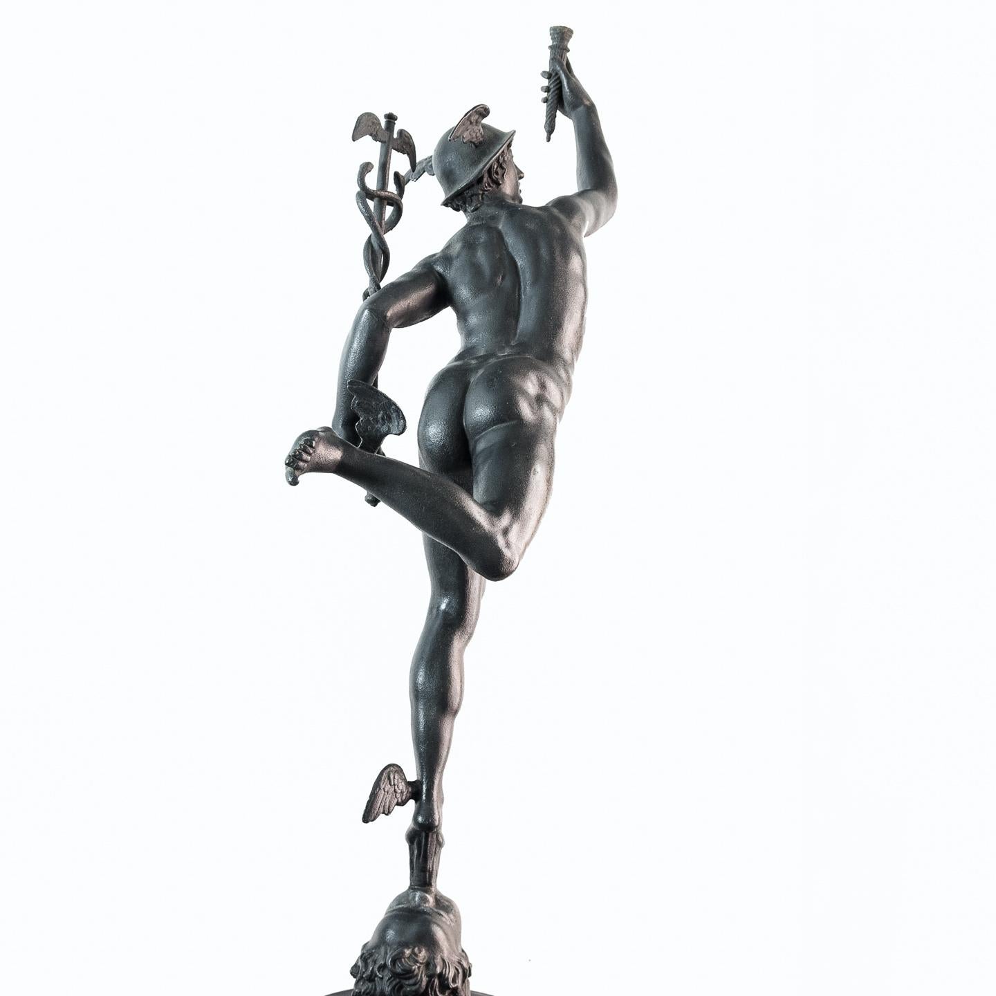 Large Late Victorian Spelter Figure of Mercury 1