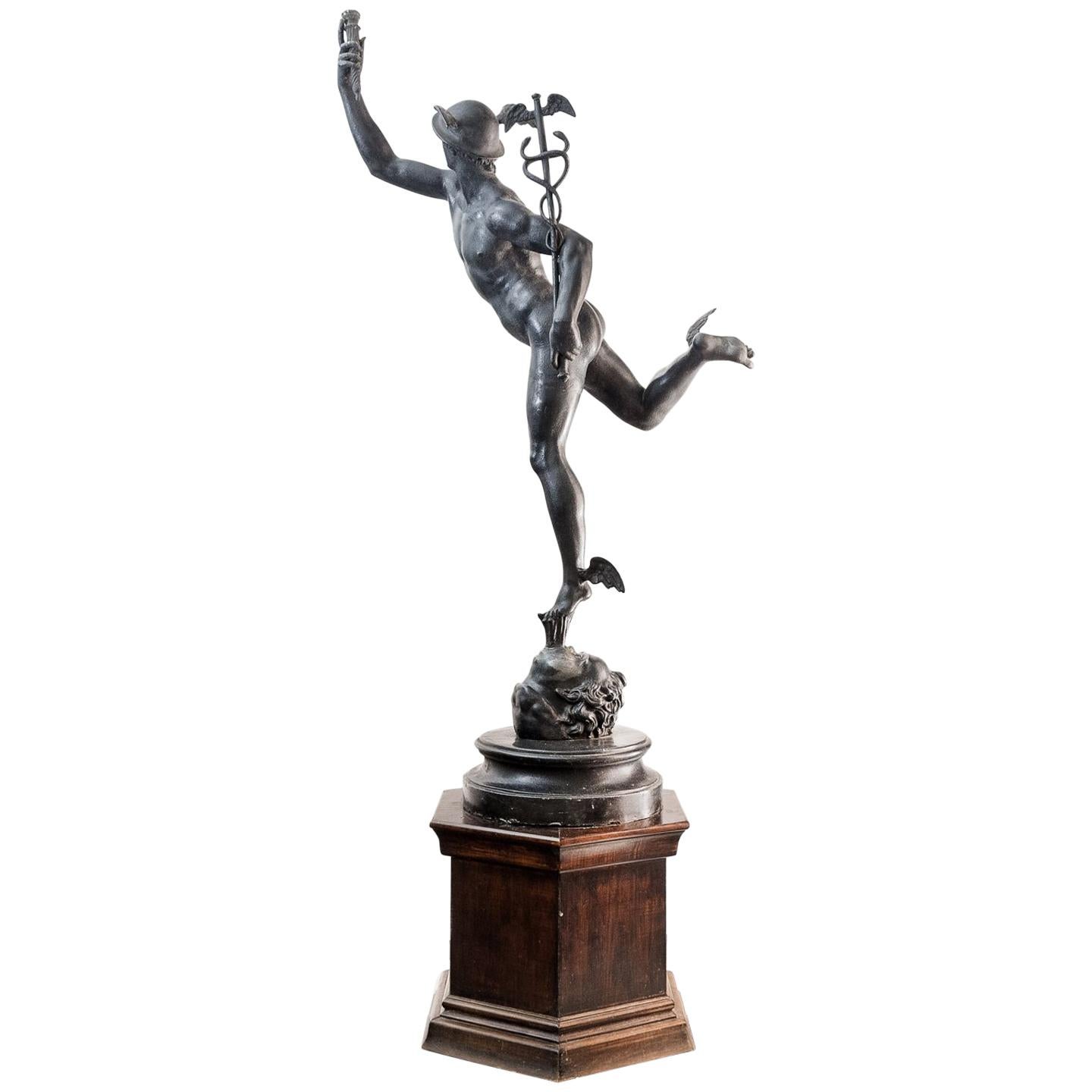 Large Late Victorian Spelter Figure of Mercury
