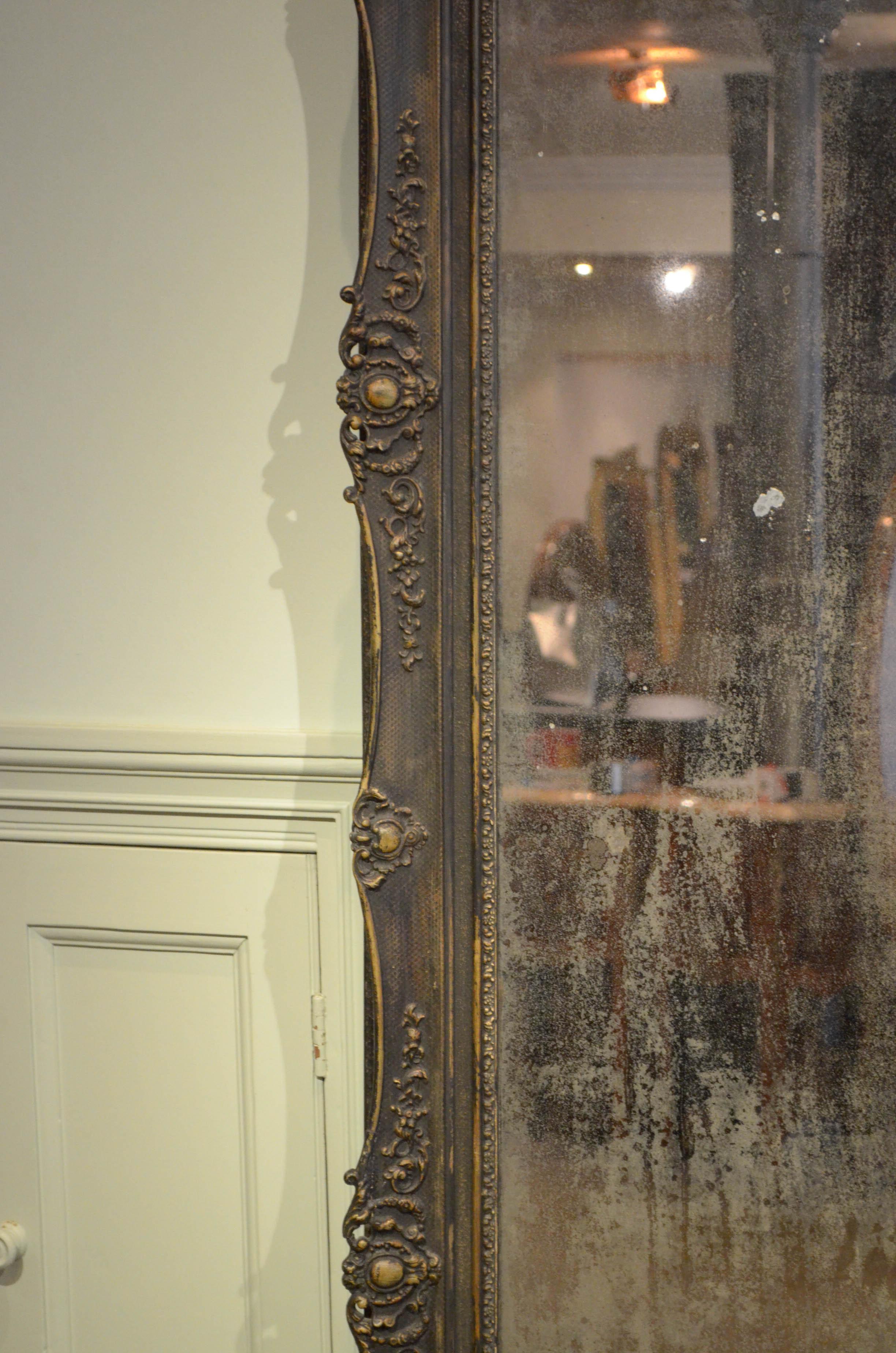 French Large Late 19th Century Full Length Mirror For Sale