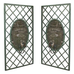 Large Lattice and Mirrored Panels with Sconses