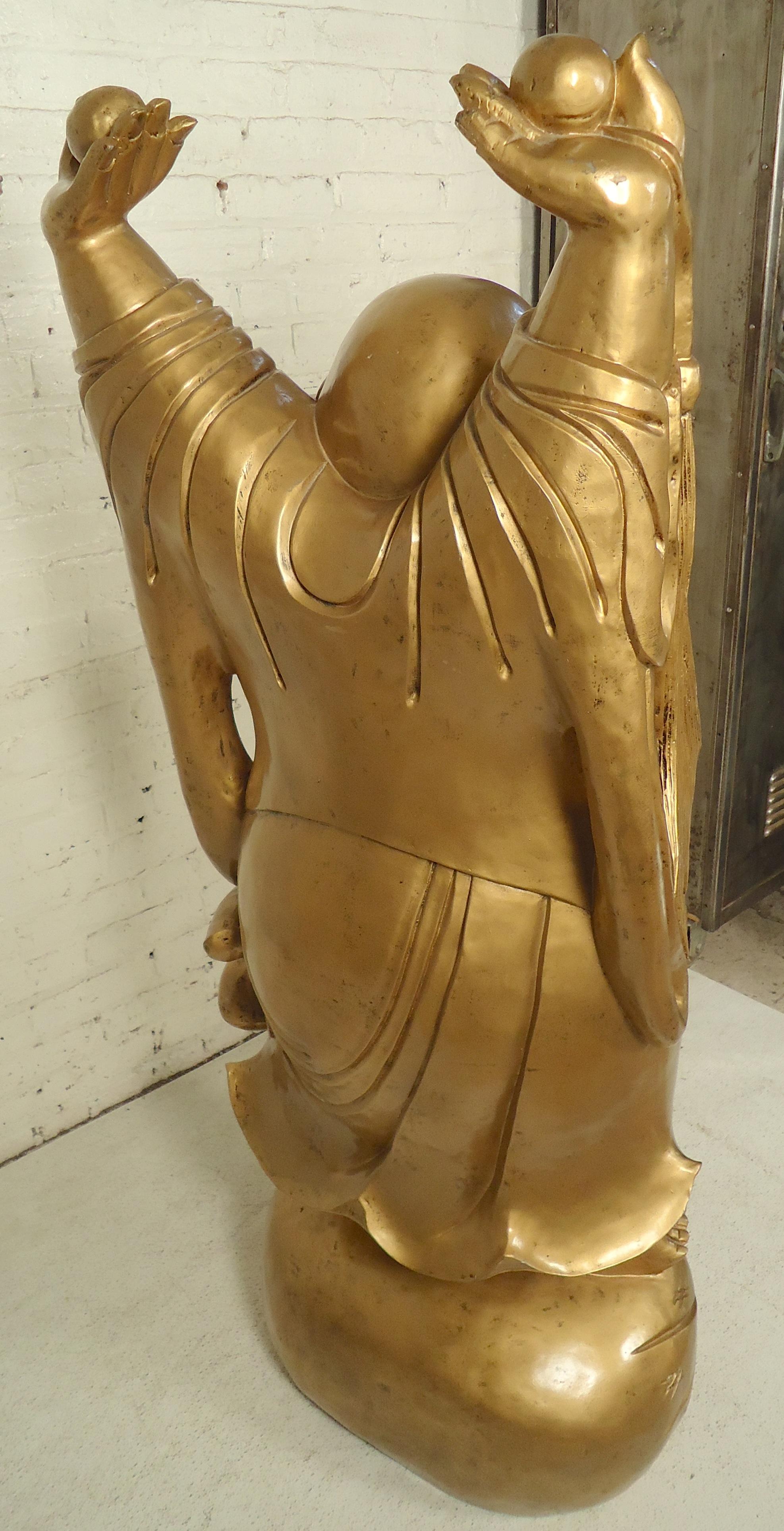 Large Laughing Buddha Statue In Good Condition In Brooklyn, NY