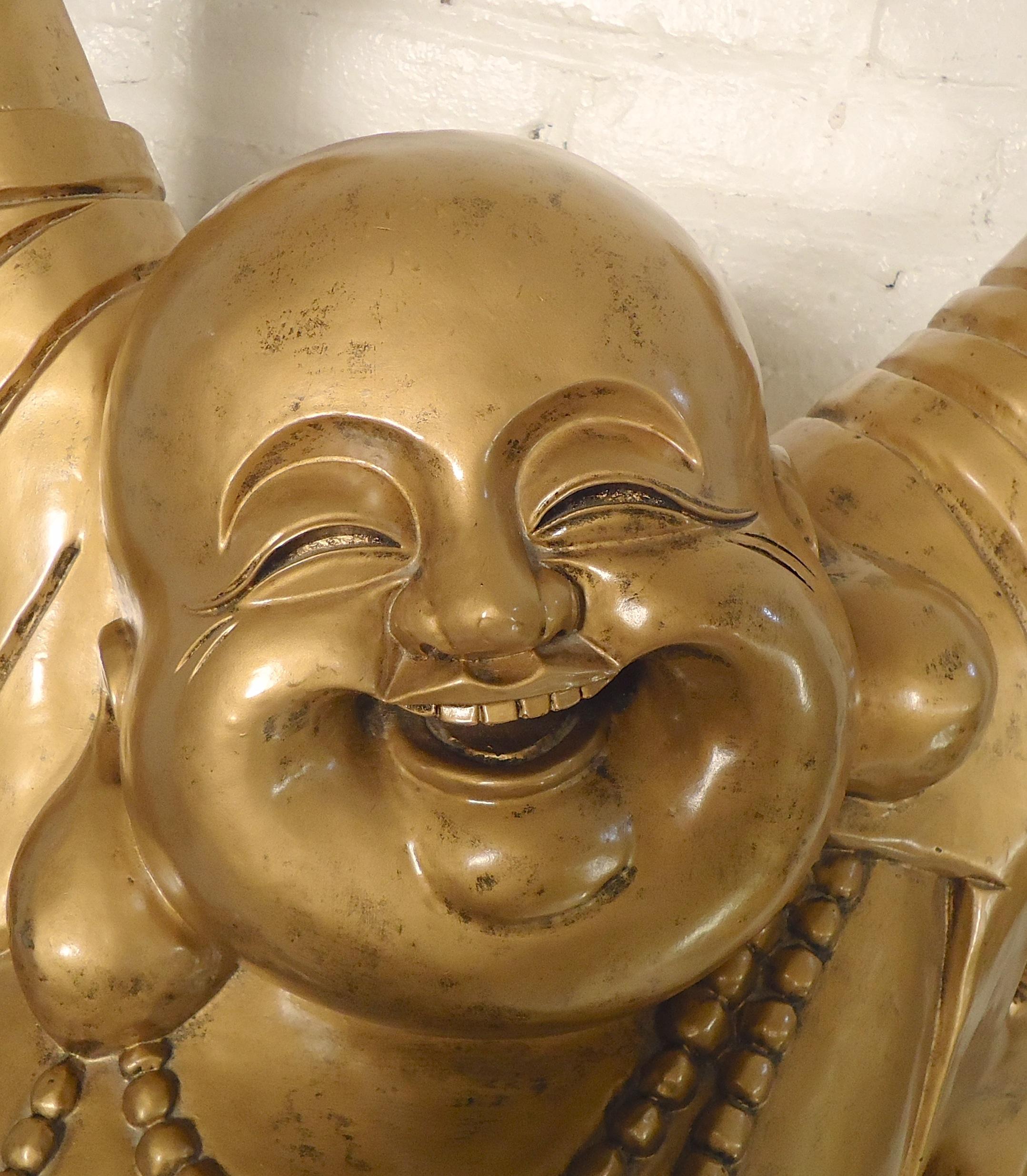 20th Century Large Laughing Buddha Statue