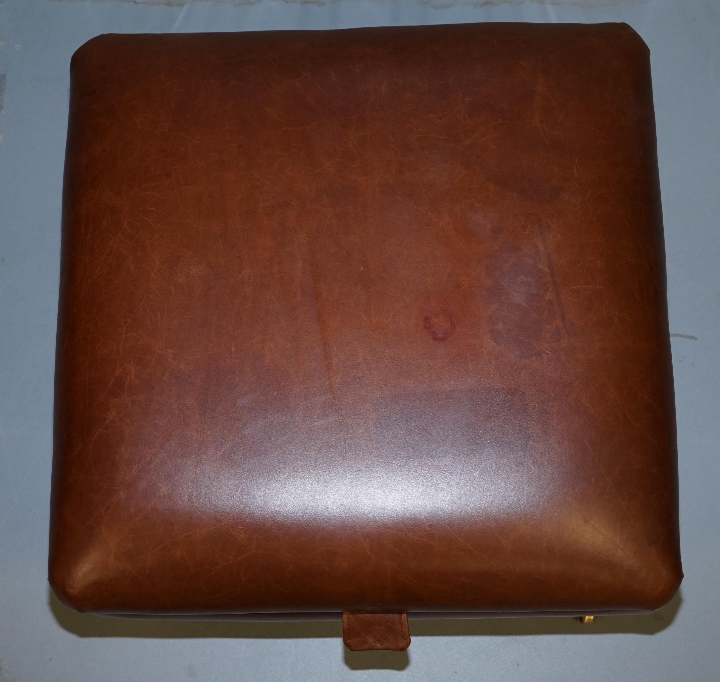 laura ashley leather footstool