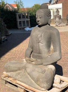 Large Lavastone Buddha Statue from Indonesia Original Buddhas