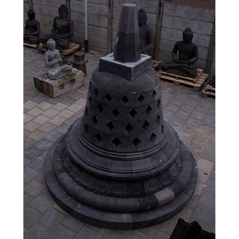 Large Lavastone Stupa from Indonesia For Sale 9