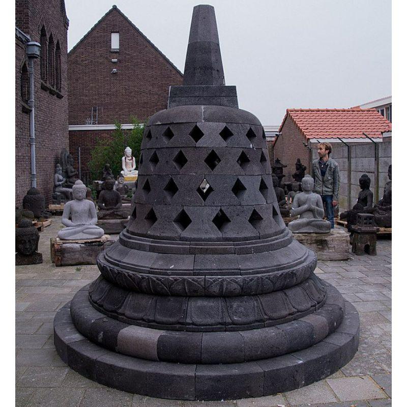 Large Lavastone Stupa from Indonesia For Sale 10