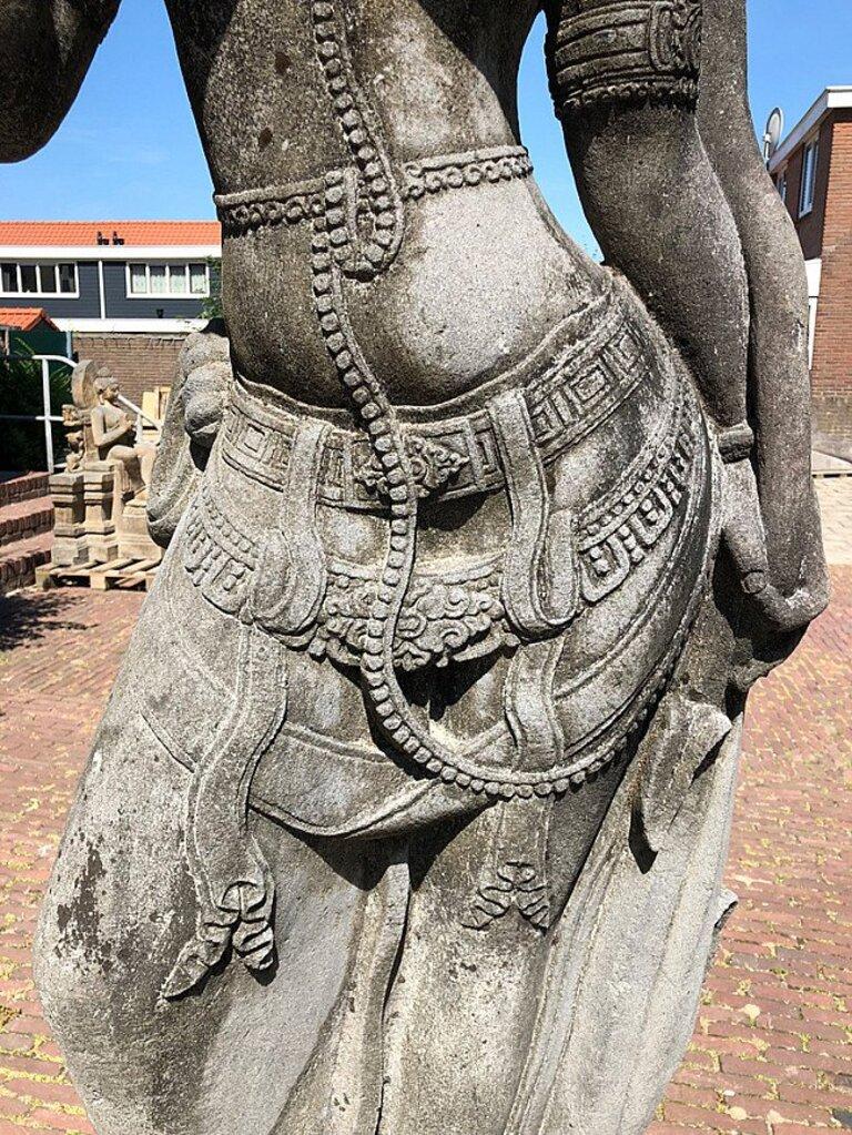 Large Lavastone Tara Statue from Indonesia Original Buddhas For Sale 11