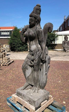 Large Lavastone Tara Statue from Indonesia Original Buddhas
