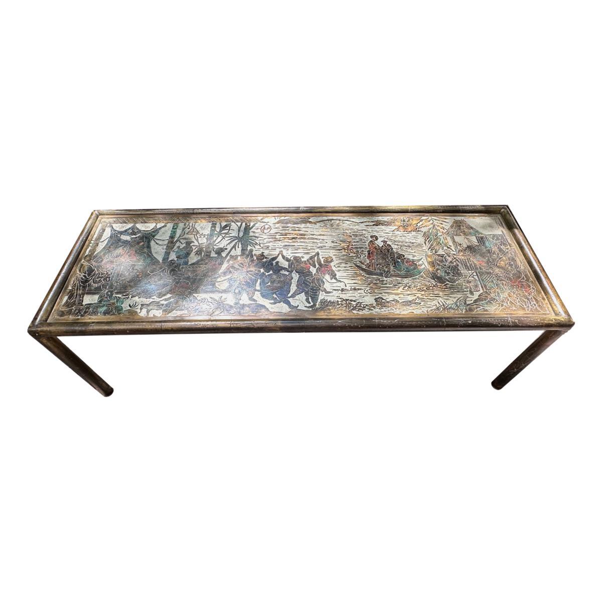 Métal Grande table basse LaVerne en vente