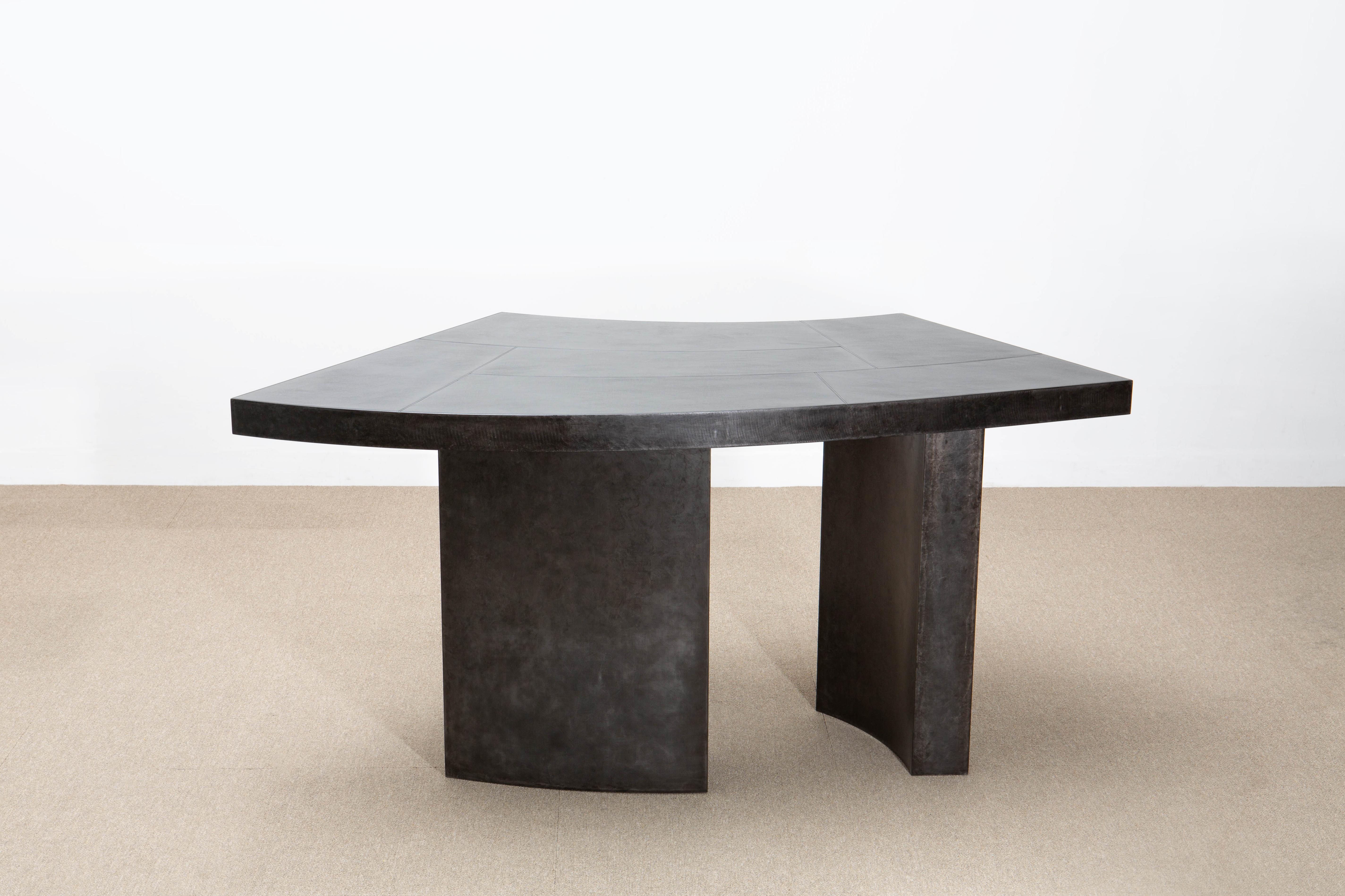 Other Large Layered Parkerized Steel Desk by Hyungshin Hwang For Sale