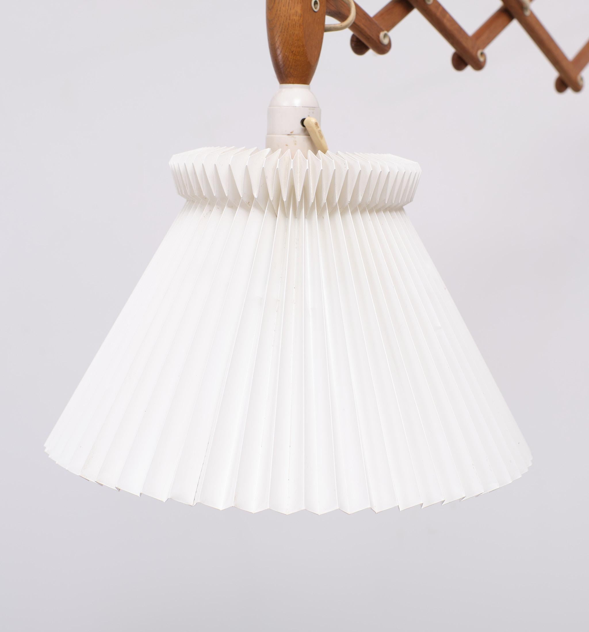 Large Le Klint Teak Scissor Wall Lamp 1950s Demark For Sale 1