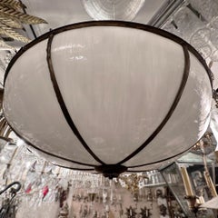 Large Leaded Glass Light Fixture