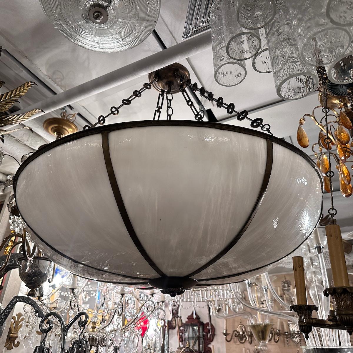 Grande lampada in vetro al piombo in vendita 2