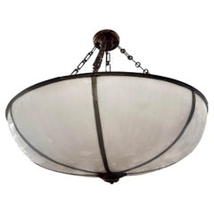 Lámpara grande de cristal emplomado