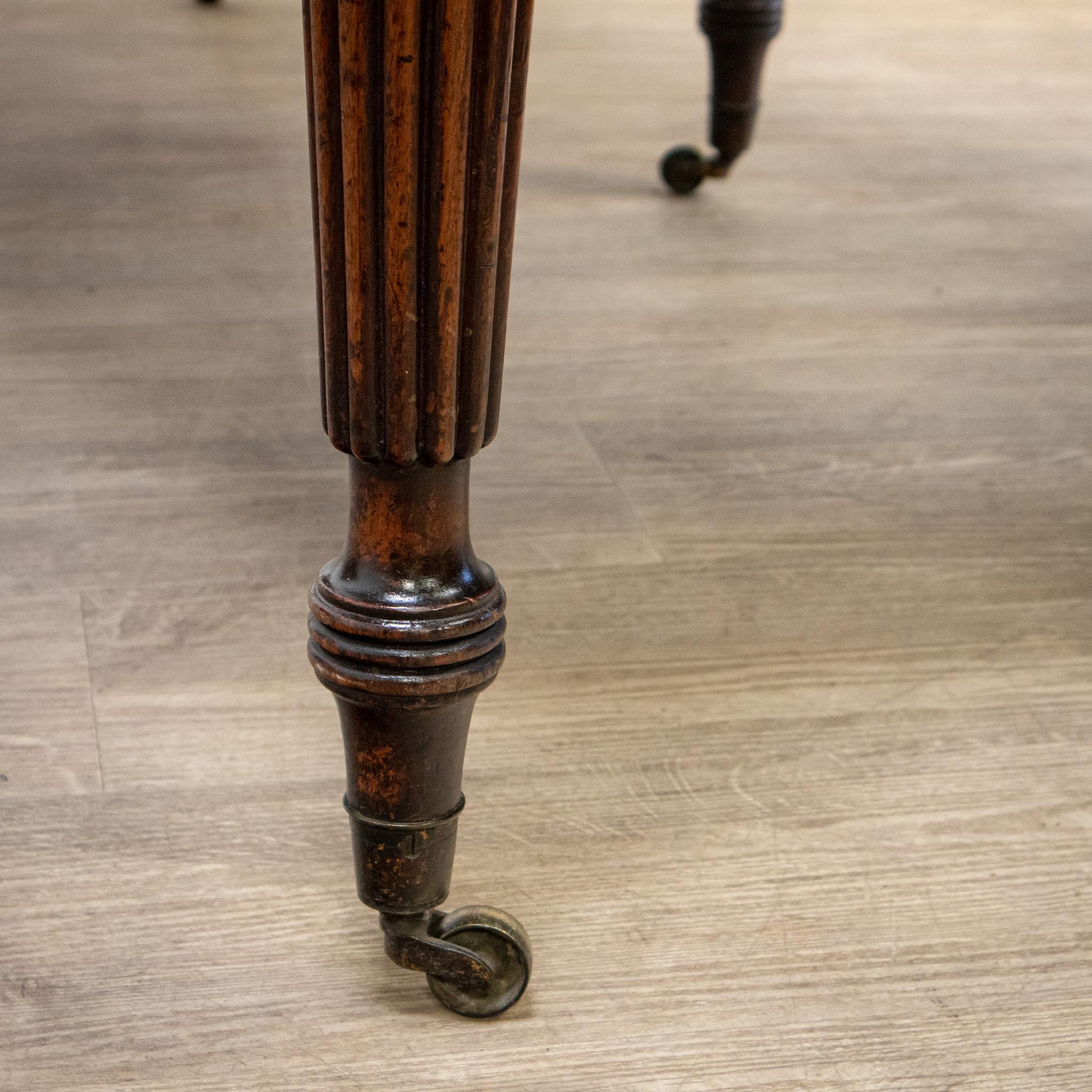 Large Leather Buttoned Stool For Sale 4