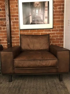 Large Leather Club Chair