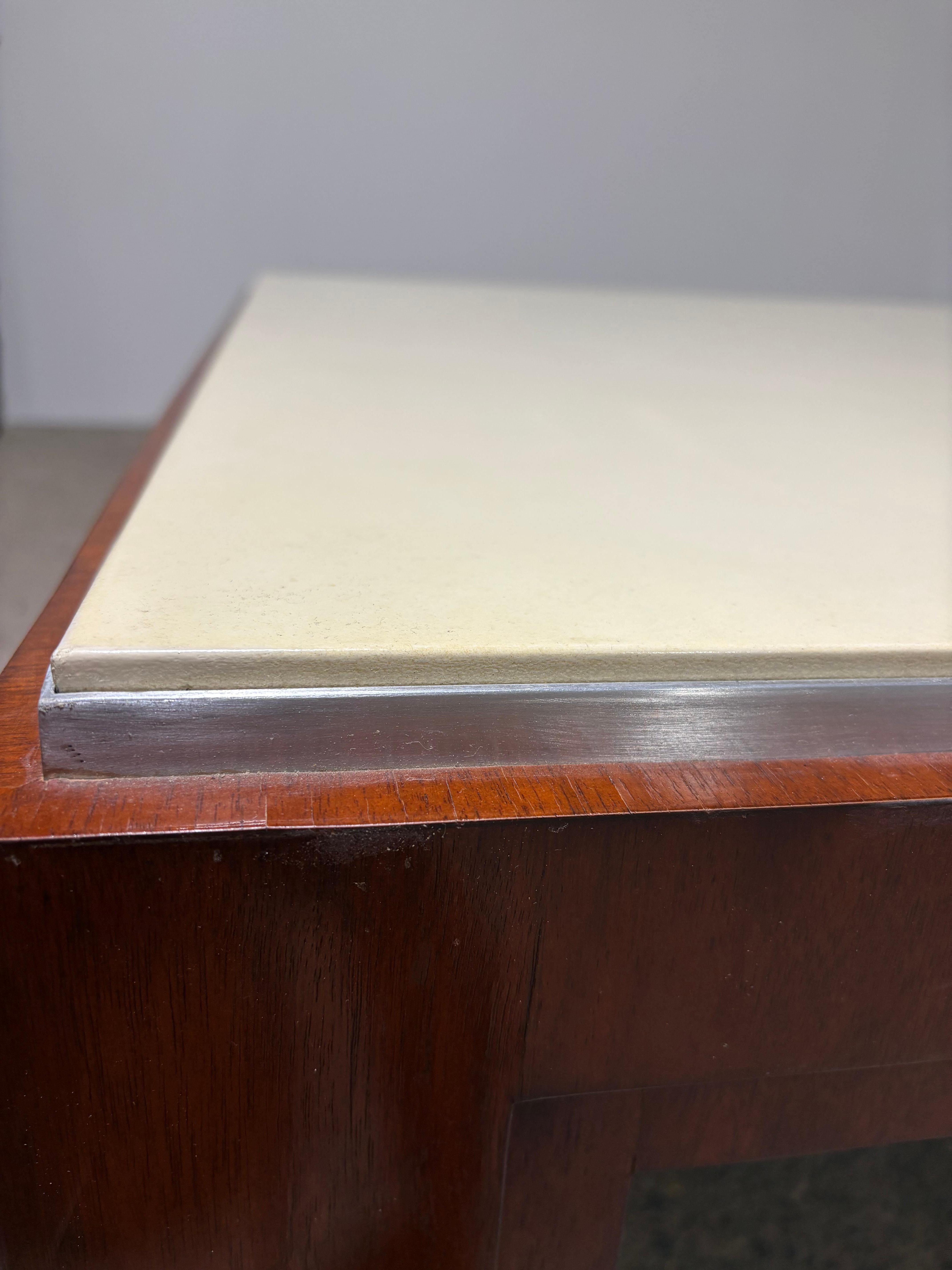American Large Leather Coffee Table by Ralph Lauren