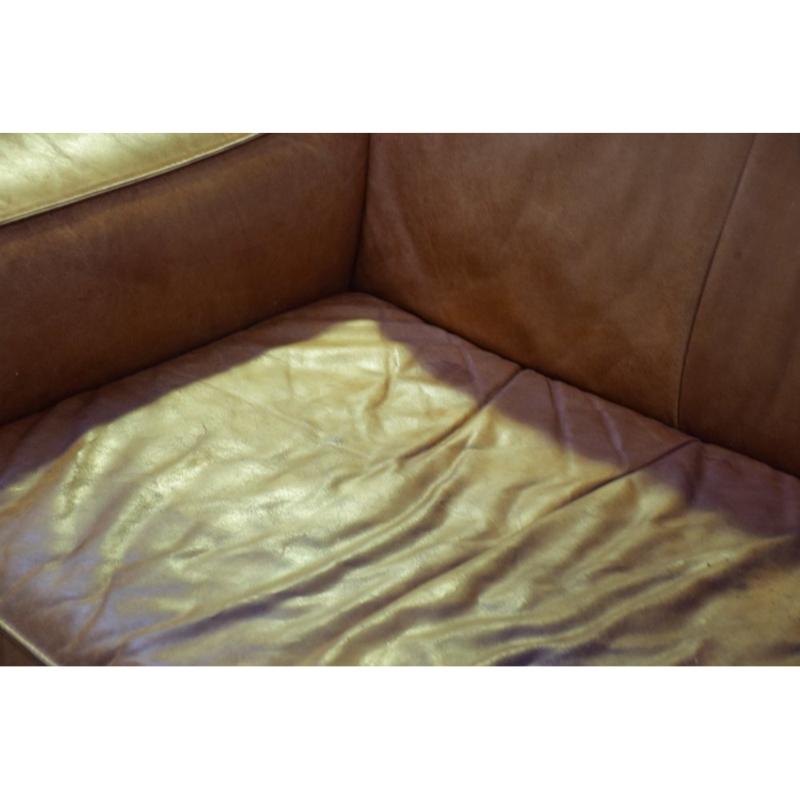 Large Leather Corner Sofa, 1980s For Sale 1