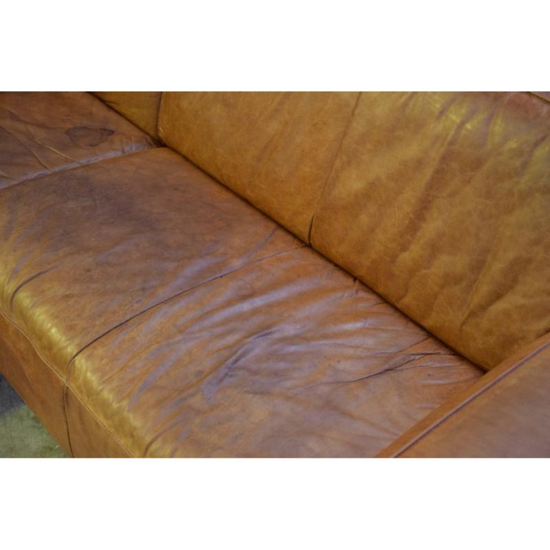 Large Leather Corner Sofa, 1980s For Sale 2