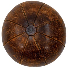 Antique Large Leather German Medicine Ball, 1920s-1930s