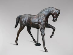 Large Leather Model of a Horse Stamped by Liberty & Co London, 1930s