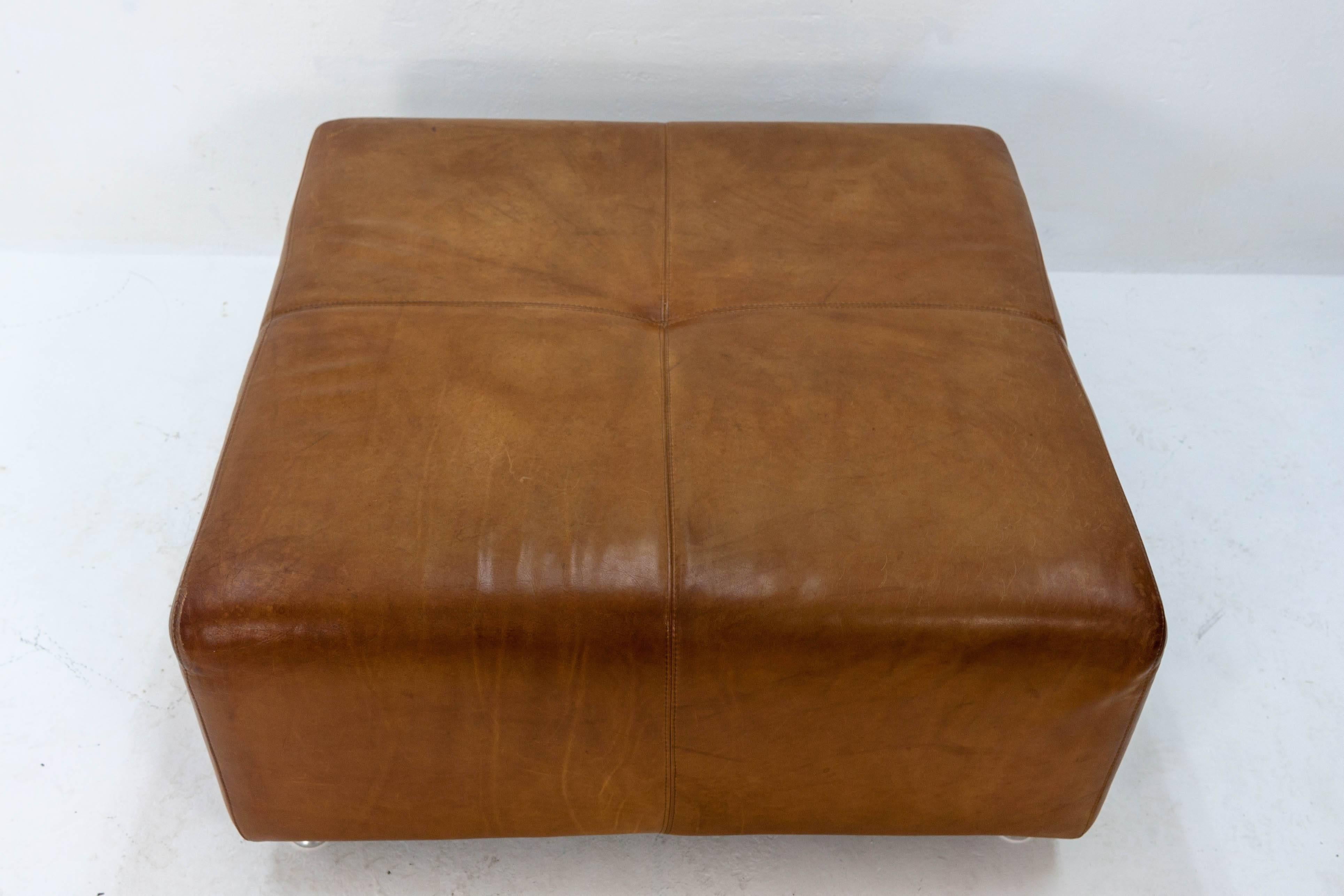 large leather ottomans