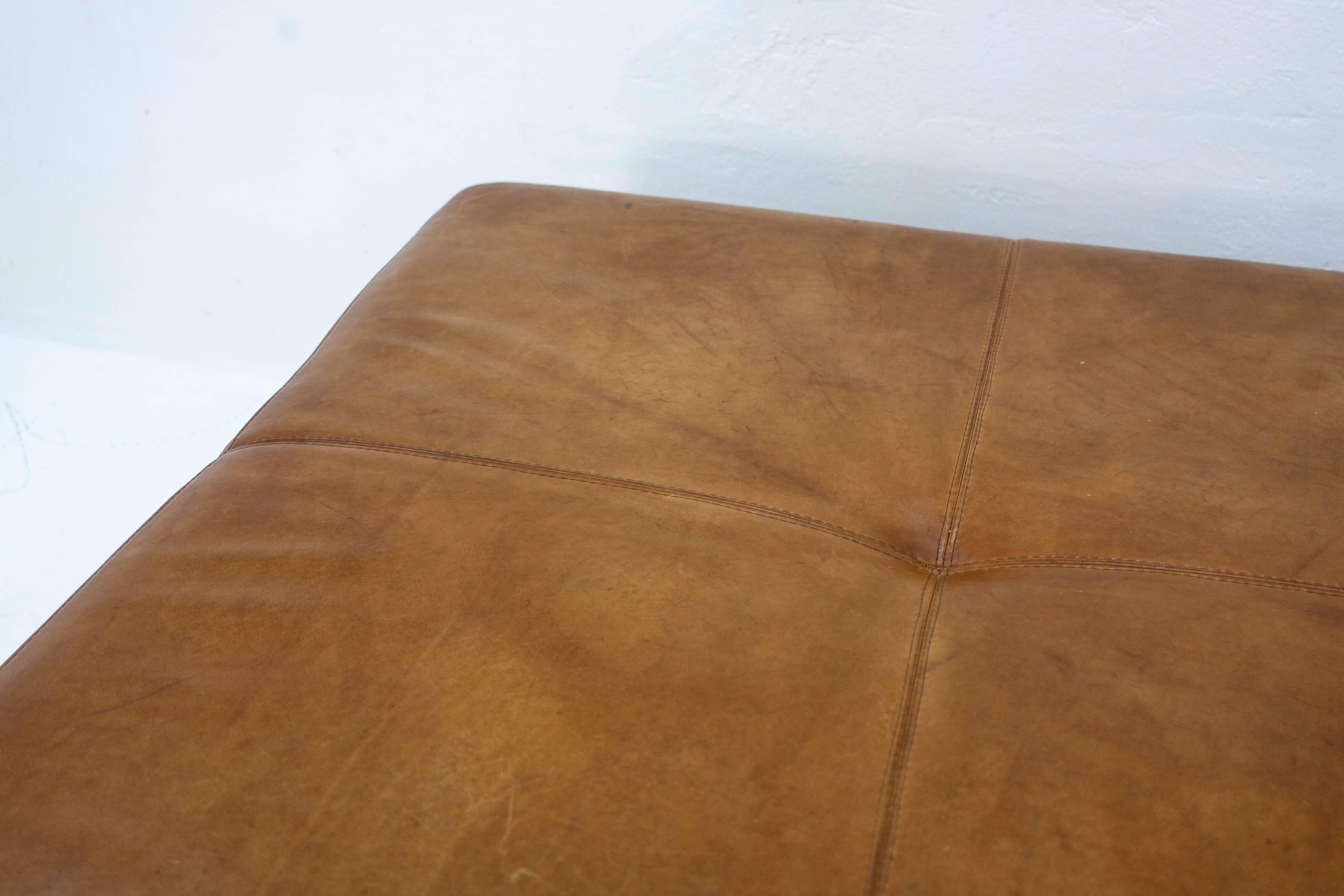 long leather ottoman