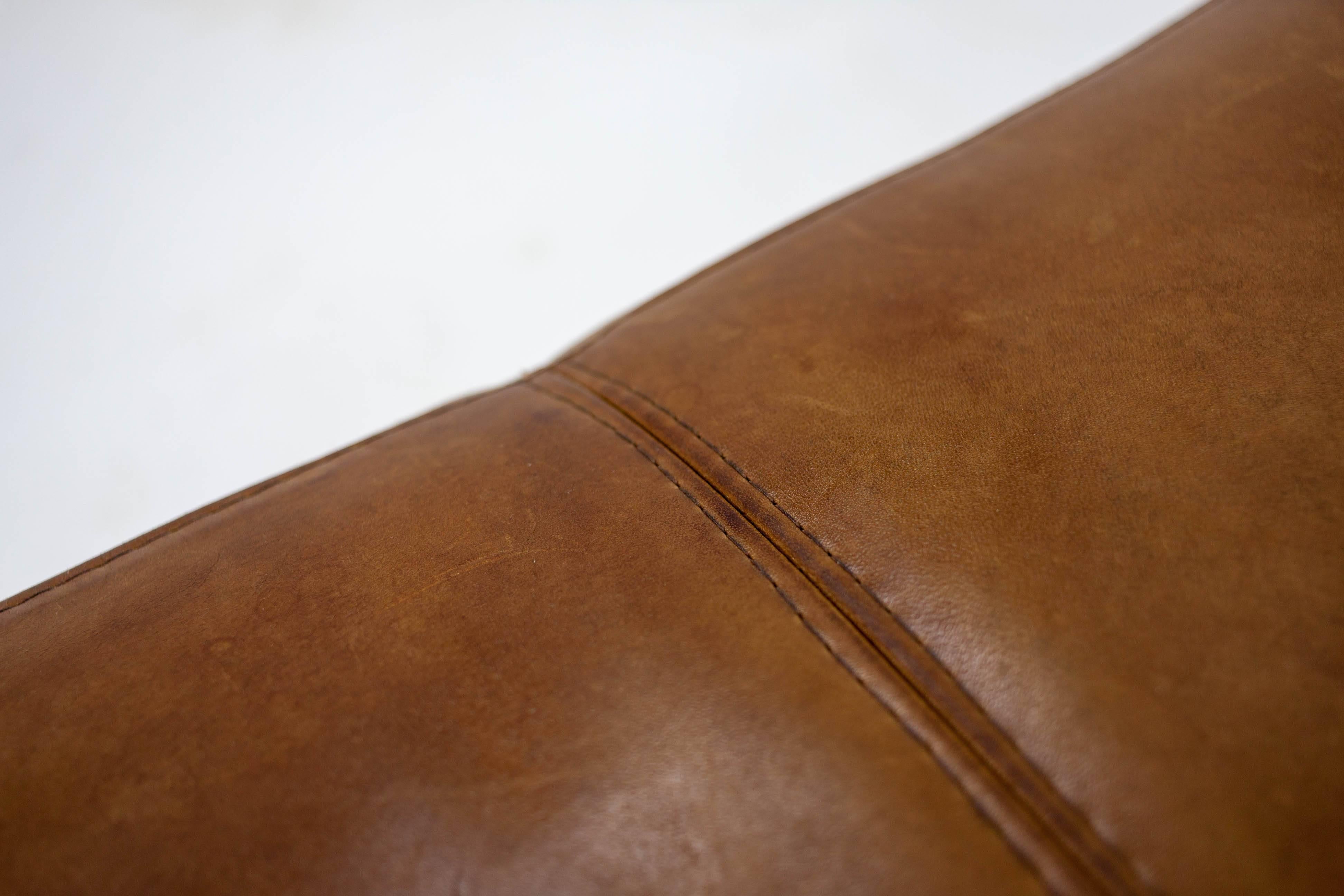 Dutch Large Leather Ottoman