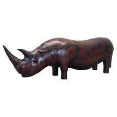 Große Rhinoceros-Bank aus Leder von Valenti