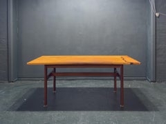 Large Leather Top Table