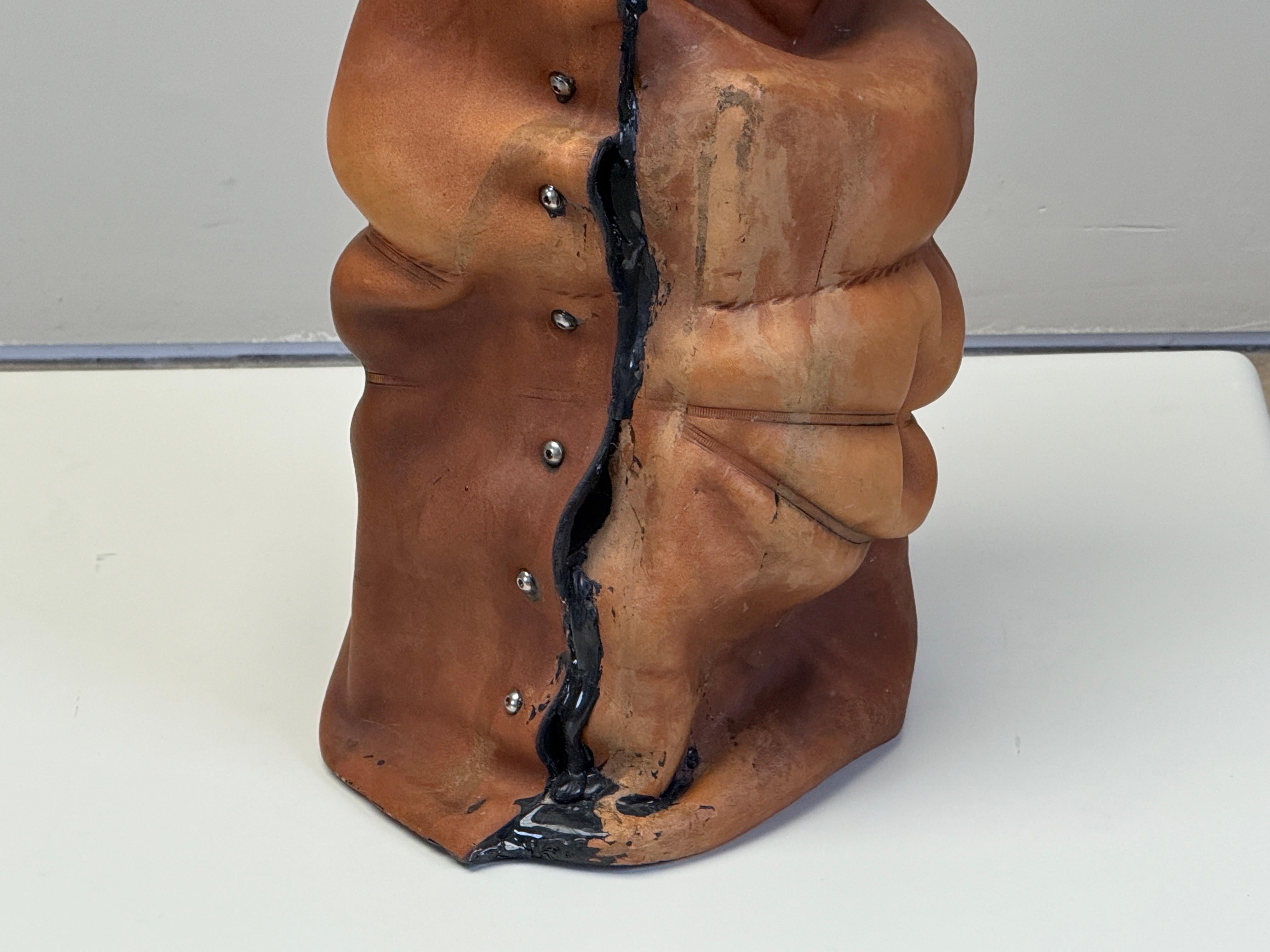 Large Leather Vase by Simon Hasan in vendita 6